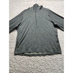 REI 1/4 Zip Pullover Mens XL Green Mid Layer Pullover Hiking Camping Stretch